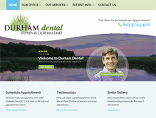 Tablet Screenshot of durhamdental.net